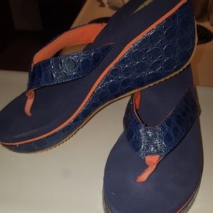 Orange and Blue sandals